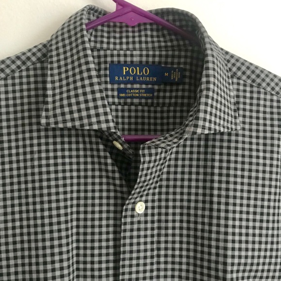 Mens button down Polo Classic Fit Cotton stretch - Picture 4 of 5